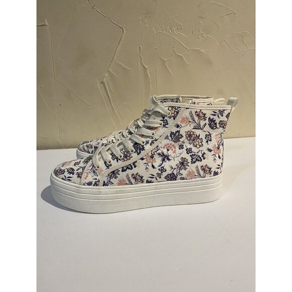 Women's Sneakers Memory Foam High Top Pink Universal Thread Floral 9.5 New - Picture 3 of 9